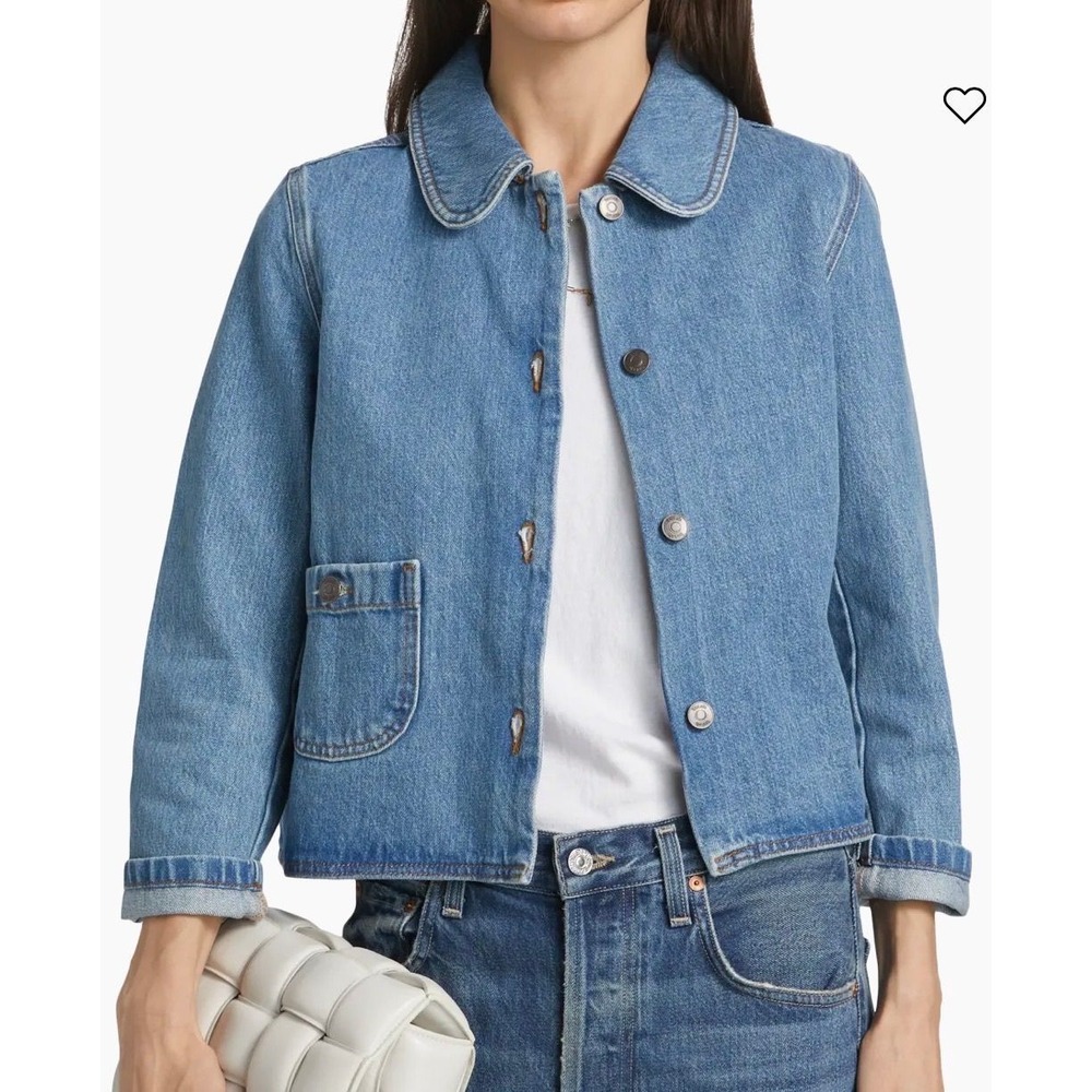 Ba&sh Tiny Denim Jacket retail 385$ Sz S